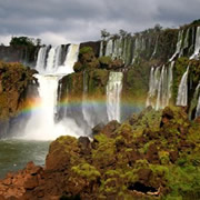 Rainbow in the Iguazu Falls